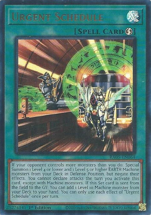 Image for Urgent Schedule (Ultra Rare) (RA05-EN064) [Rarity Collection 5] - YuGiOh