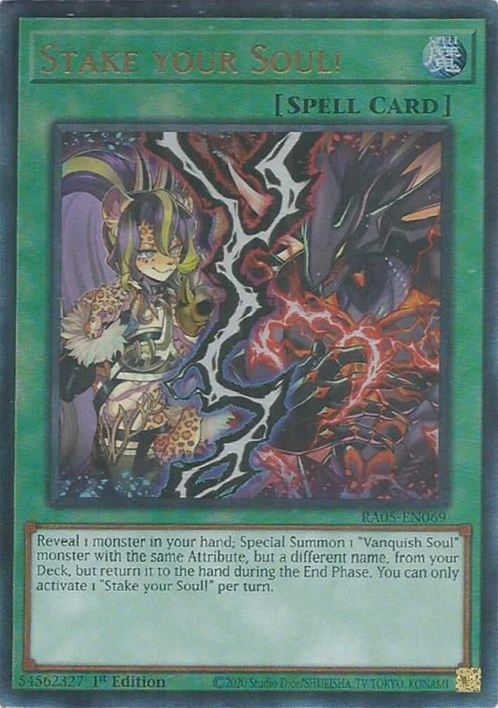 Image for Stake your Soul! (Ultimate Rare) (RA05-EN069) [Rarity Collection 5] - YuGiOh