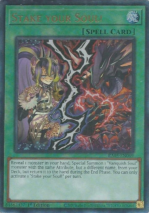 Image for Stake your Soul! (Ultimate Rare) (RA05-EN069) [Rarity Collection 5] - YuGiOh