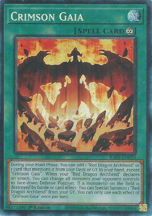 Image for Crimson Gaia (Collector's Rare) (RA05-EN070) [Rarity Collection 5] - YuGiOh