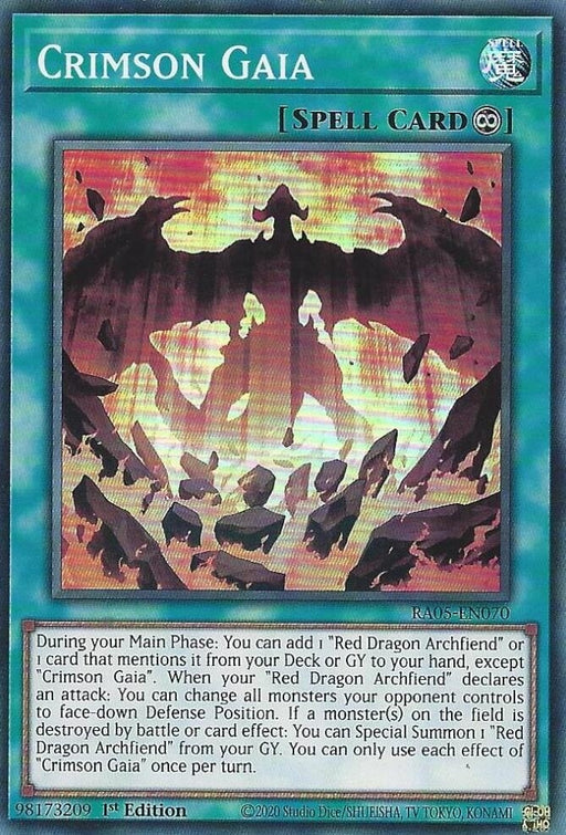 Image for Crimson Gaia (RA05-EN070) [Rarity Collection 5] - YuGiOh