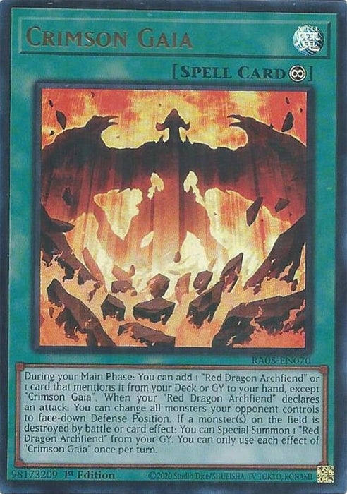 Image for Crimson Gaia (Ultra Rare) (RA05-EN070) [Rarity Collection 5] - YuGiOh