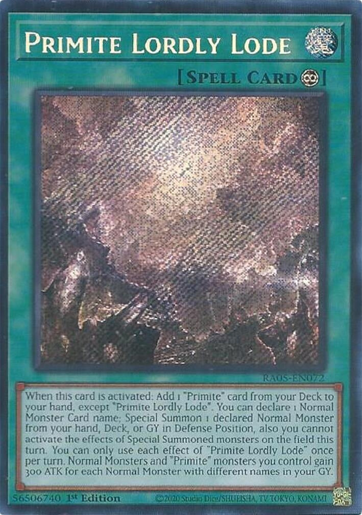 Image for Primite Lordly Lode (Secret Rare) (RA05-EN072) [Rarity Collection 5] - YuGiOh