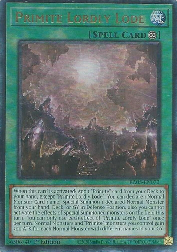 Image for Primite Lordly Lode (Ultimate Rare) (RA05-EN072) [Rarity Collection 5] - YuGiOh