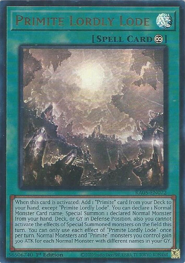 Image for Primite Lordly Lode (Ultra Rare) (RA05-EN072) [Rarity Collection 5] - YuGiOh