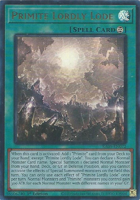 Image for Primite Lordly Lode (Ultra Rare) (RA05-EN072) [Rarity Collection 5] - YuGiOh