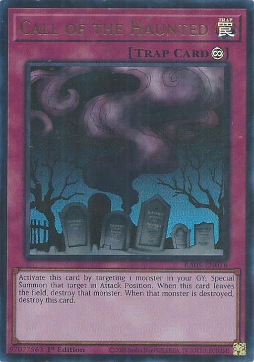 Image for Call of the Haunted (Ultra Rare) (RA05-EN076) [Rarity Collection 5] - YuGiOh