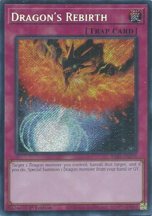 Image for Dragon's Rebirth (Secret Rare) (RA05-EN078) [Rarity Collection 5] - YuGiOh