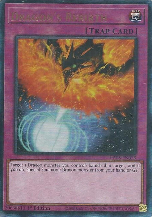 Image for Dragon's Rebirth (Ultimate Rare) (RA05-EN078) [Rarity Collection 5] - YuGiOh