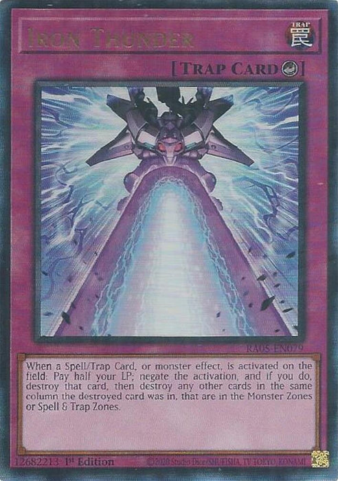 Image for Iron Thunder (Ultimate Rare) (RA05-EN079) [Rarity Collection 5] - YuGiOh