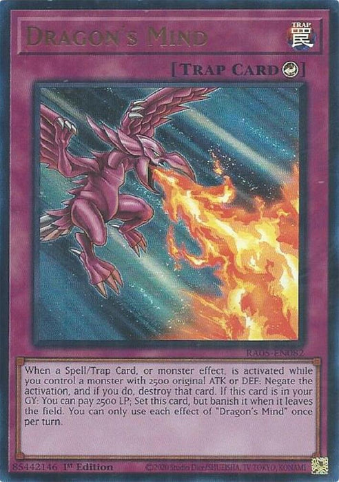 Image for Dragon's Mind (Ultra Rare) (RA05-EN082) [Rarity Collection 5] - YuGiOh