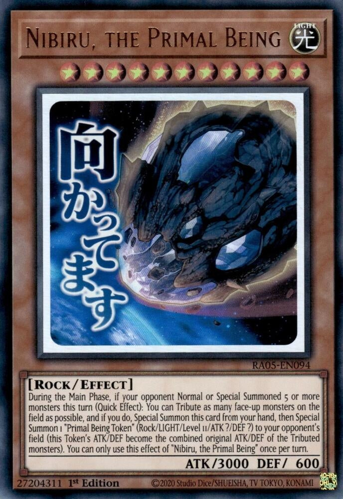 Image for Nibiru, the Primal Being (RA05-EN094) [Rarity Collection 5] - YuGiOh