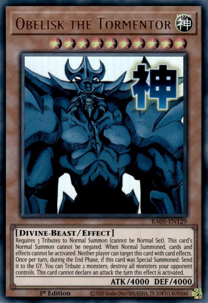 Image for Obelisk the Tormentor (RA05-EN129) [Rarity Collection 5] - YuGiOh
