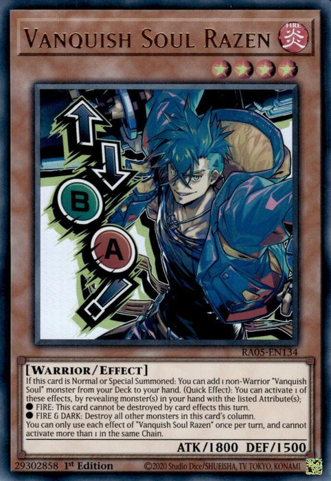 Image for Vanquish Soul Razen (Stamp) (RA05-EN134) [Rarity Collection 5] - YuGiOh