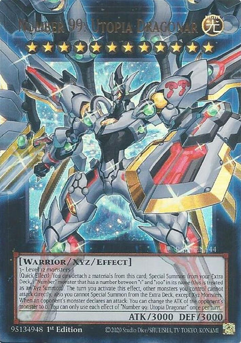 Image for Number 99: Utopia Dragonar (RA05-EN144) [Rarity Collection 5] - YuGiOh