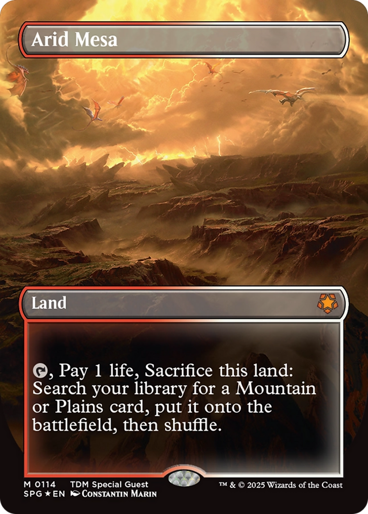 Arid Mesa (Borderless) (Dragonscale Foil) (114) [Special Guests]