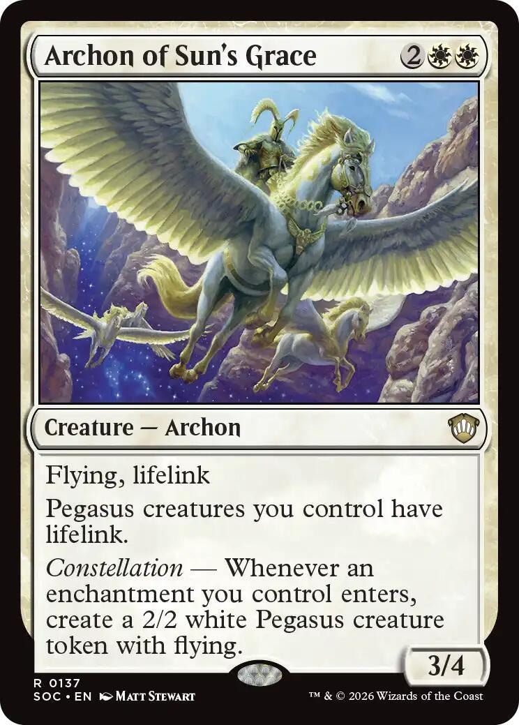 Image for Archon of Sun's Grace (137) [Secrets of Strixhaven] - Magic: The Gathering
