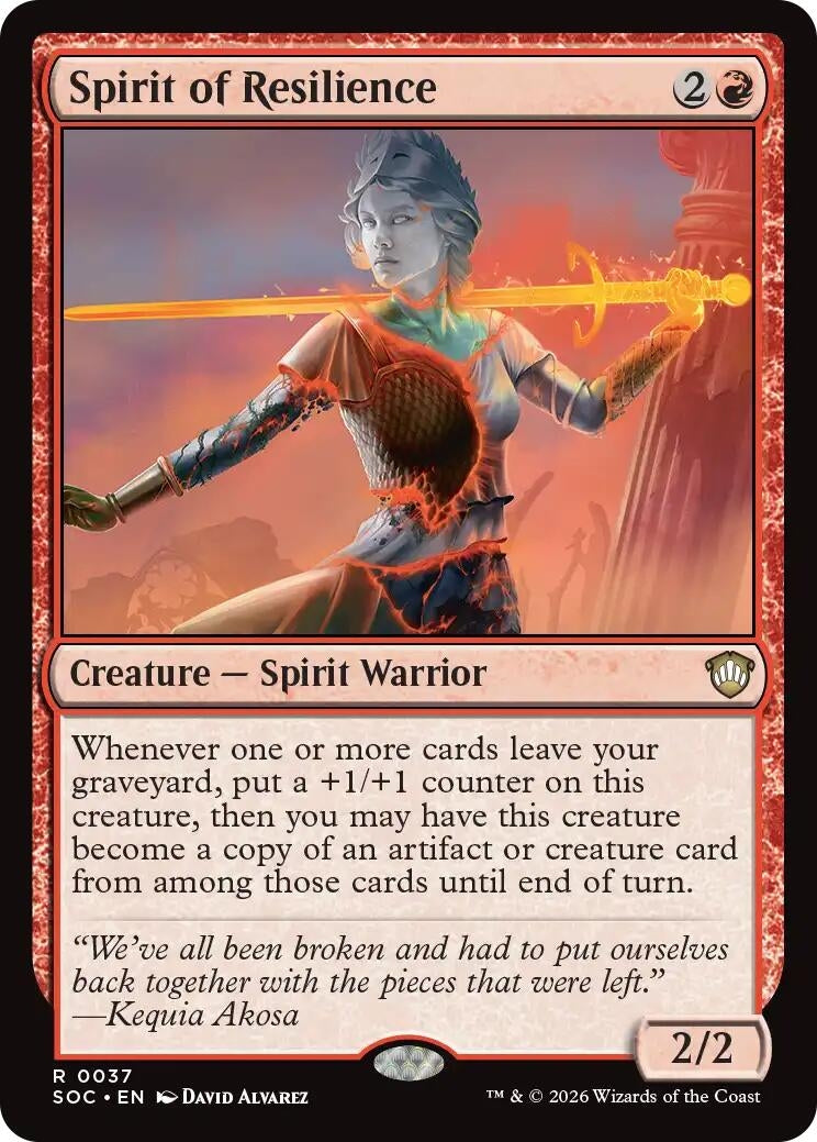 Image for Spirit of Resilience (37) [Secrets of Strixhaven] - Magic: The Gathering