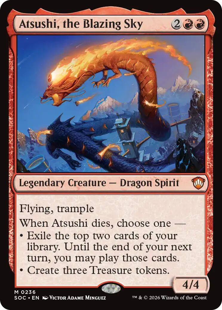 Image for Atsushi, the Blazing Sky (236) [Secrets of Strixhaven] - Magic: The Gathering
