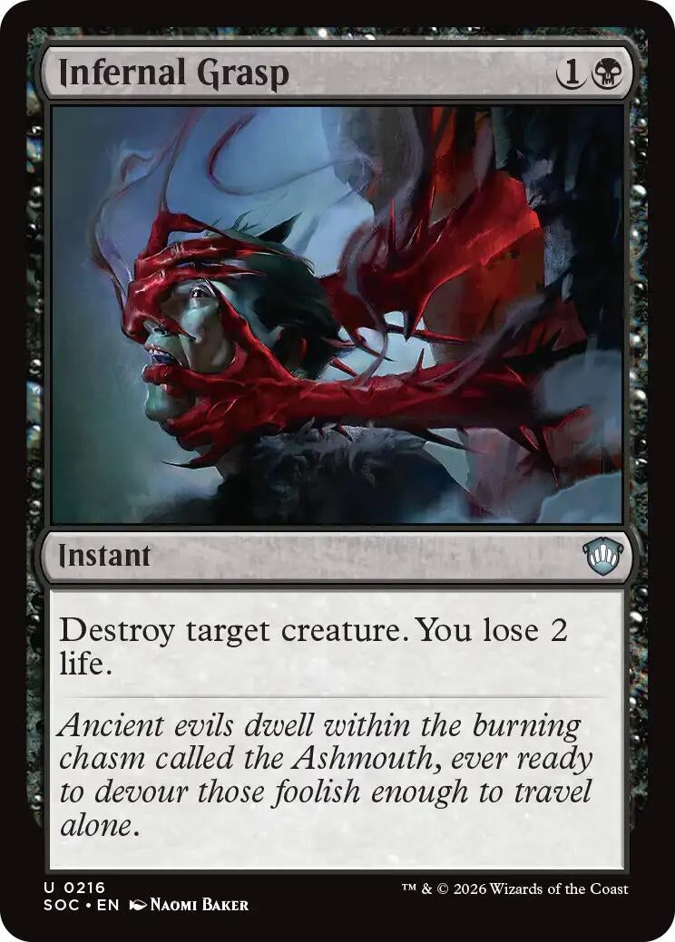 Image for Infernal Grasp (216) [Secrets of Strixhaven] - Magic: The Gathering