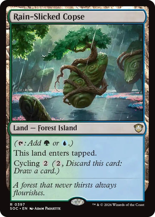 Image for Rain-Slicked Copse (397) [Secrets of Strixhaven] - Magic: The Gathering