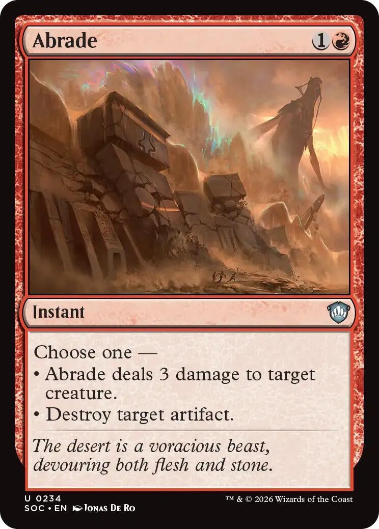 Image for Abrade (234) [Secrets of Strixhaven] - Magic: The Gathering
