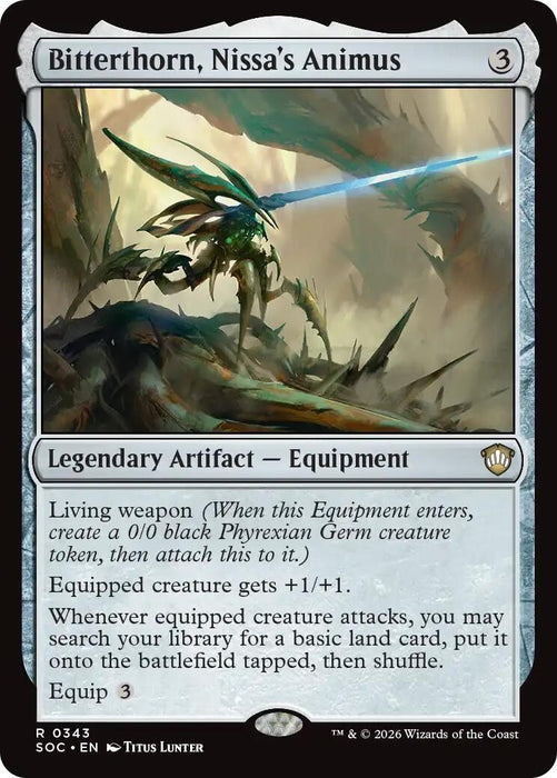Image for Bitterthorn, Nissa's Animus (343) [Secrets of Strixhaven] - Magic: The Gathering