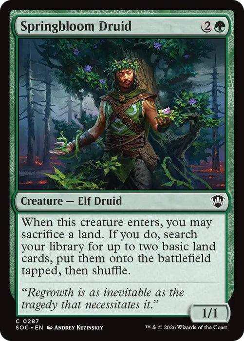 Image for Springbloom Druid (287) [Secrets of Strixhaven] - Magic: The Gathering