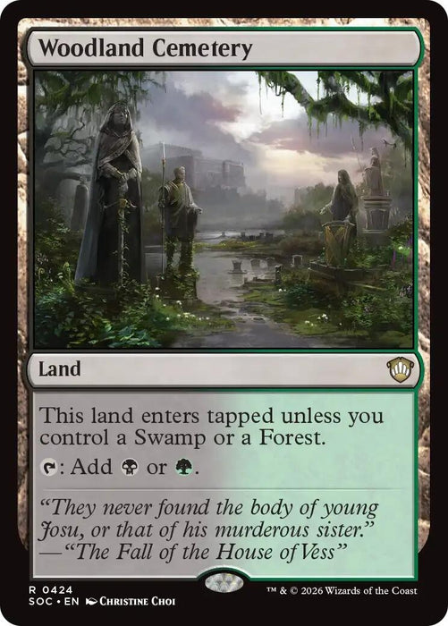 Image for Woodland Cemetery (424) [Secrets of Strixhaven] - Magic: The Gathering