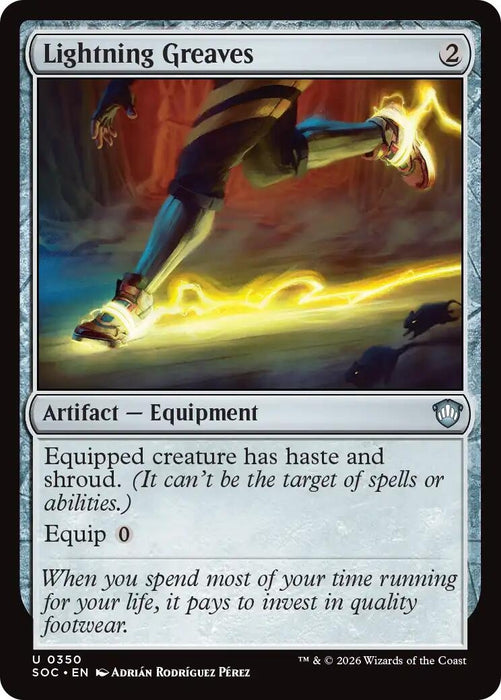 Image for Lightning Greaves (350) [Secrets of Strixhaven] - Magic: The Gathering