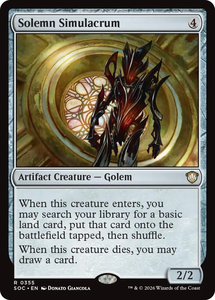 Image for Solemn Simulacrum (355) [Secrets of Strixhaven] - Magic: The Gathering