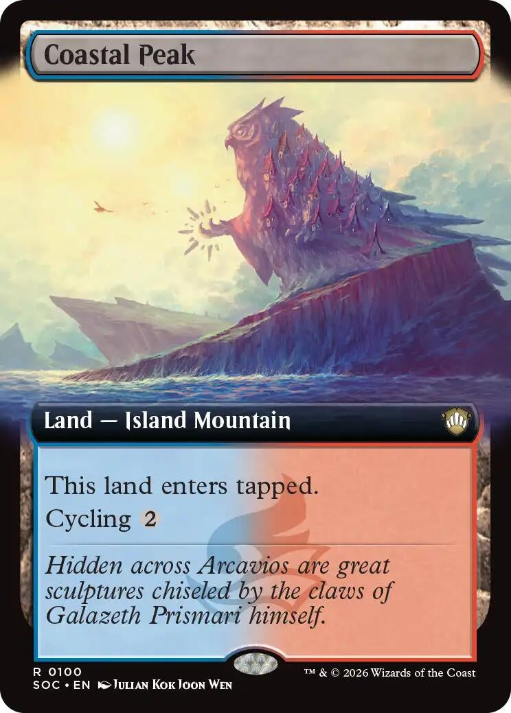 Image for Coastal Peak (Extended Art) (100) [Secrets of Strixhaven] - Magic: The Gathering