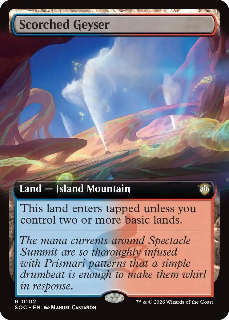 Image for Scorched Geyser (Extended Art) (102) [Secrets of Strixhaven] - Magic: The Gathering