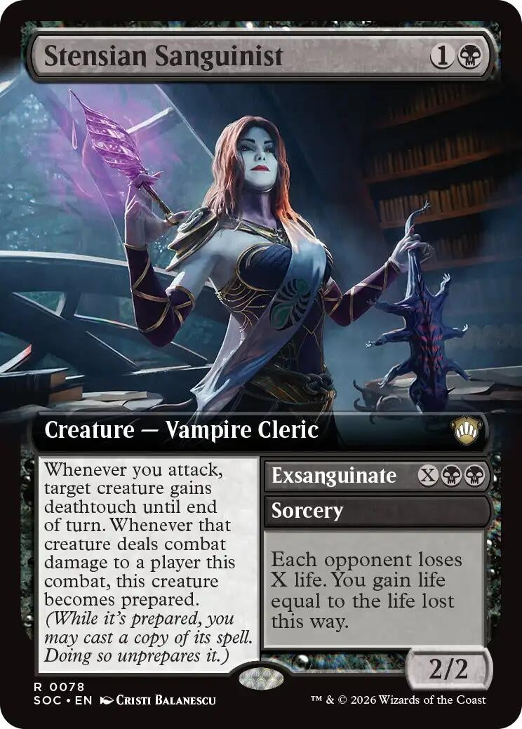 Image for Stensian Sanguinist (Extended Art) (78) [Secrets of Strixhaven] - Magic: The Gathering