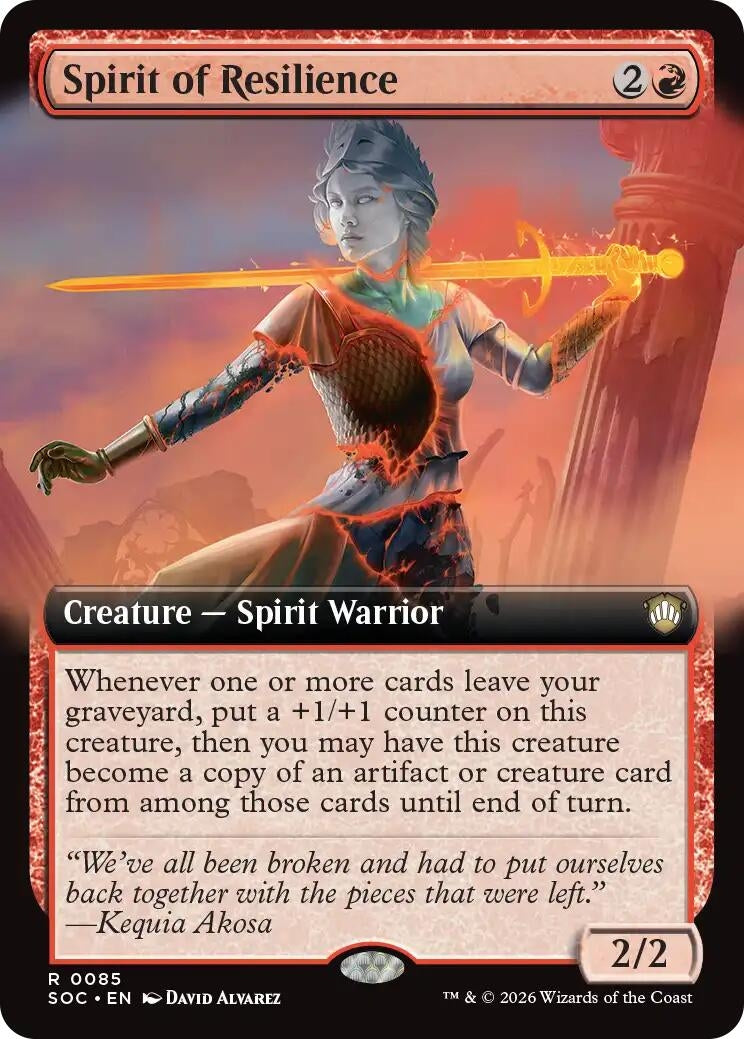 Image for Spirit of Resilience (Extended Art) (85) [Secrets of Strixhaven] - Magic: The Gathering