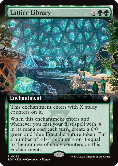 Image for Lattice Library (Extended Art) (88) [Secrets of Strixhaven] - Magic: The Gathering