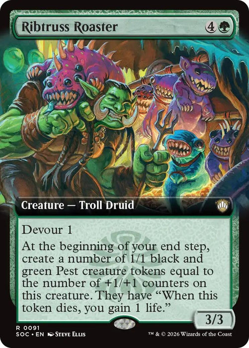 Image for Ribtruss Roaster (Extended Art) (91) [Secrets of Strixhaven] - Magic: The Gathering