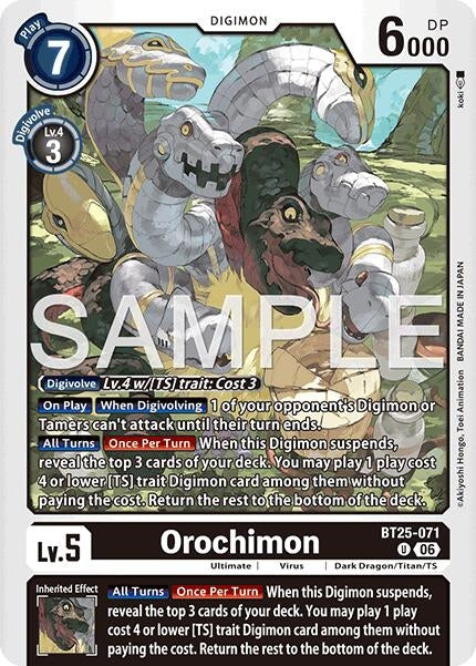 Image for Orochimon (BT25-071 U) [Dual Revolution] - Digimon Card Game