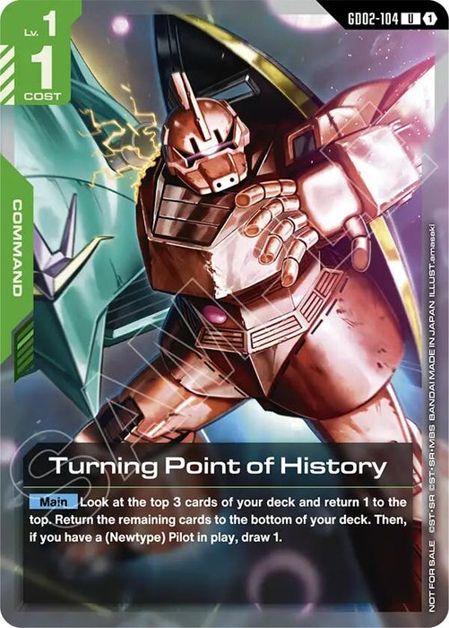Image for Turning Point of History (Store Tournament Participant Pack 04) (GD02-104) [Gundam Promotional Cards] - Gundam Card Game