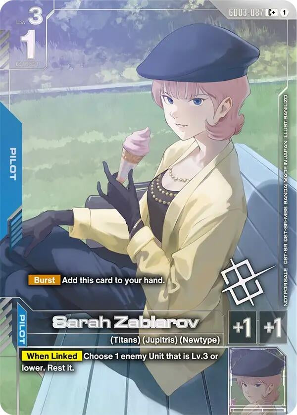 Image for Sarah Zabiarov (Store Tournament Winner Pack 04) (GD03-087) [Gundam Promotional Cards] - Gundam Card Game