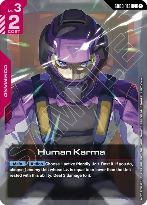 Image for Human Karma (Store Tournament Participant Pack 04) (GD03-113) [Gundam Promotional Cards] - Gundam Card Game