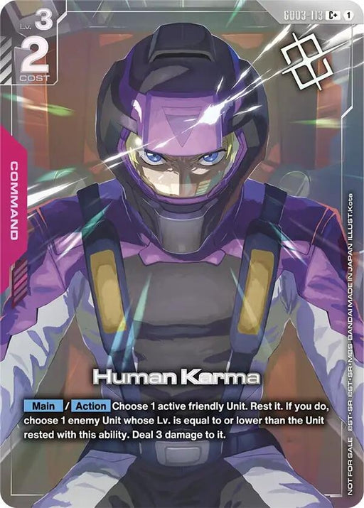 Image for Human Karma (Store Tournament Winner Pack 04) (GD03-113) [Gundam Promotional Cards] - Gundam Card Game