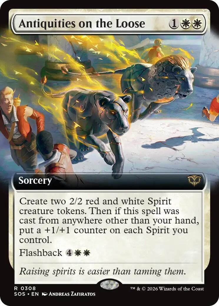 Image for Antiquities on the Loose (Extended Art) (308) [Secrets of Strixhaven] - Magic: The Gathering