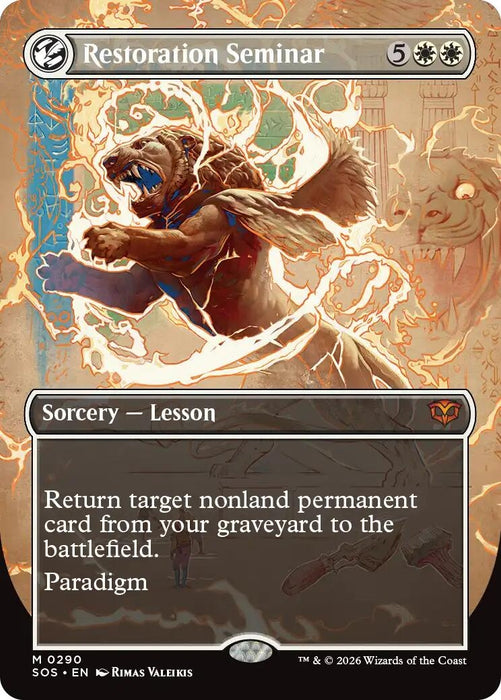 Image for Restoration Seminar (Borderless) (290) [Secrets of Strixhaven] - Magic: The Gathering