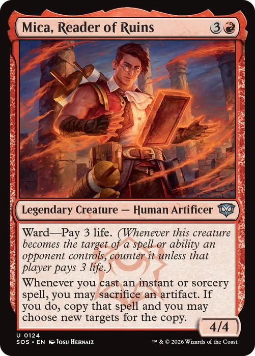 Image for Mica, Reader of Ruins (124) [Secrets of Strixhaven] - Magic: The Gathering