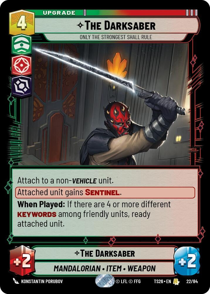 Image for The Darksaber - Only the Strongest Shall Rule (22/84) [Twin Suns] - Star Wars: Unlimited