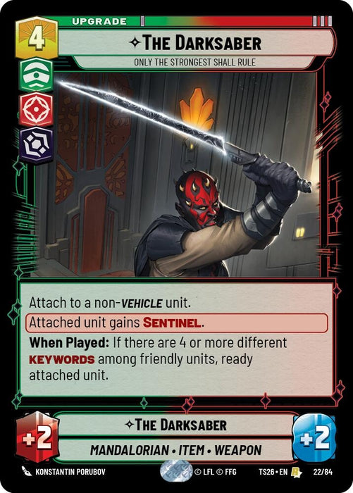 Image for The Darksaber - Only the Strongest Shall Rule (22/84) [Twin Suns] - Star Wars: Unlimited