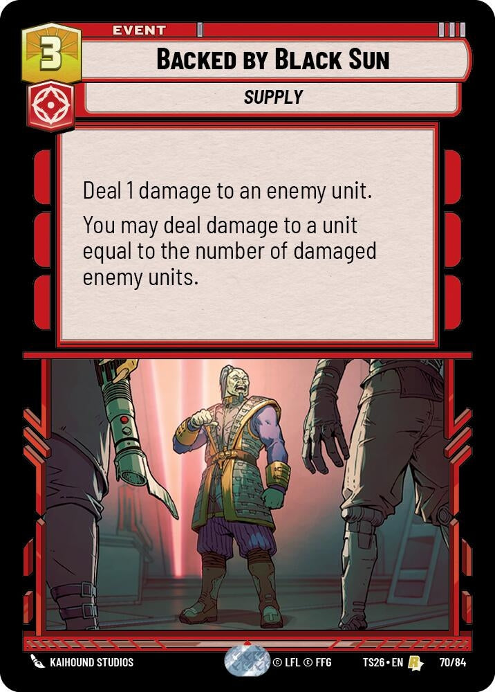 Image for Backed by Black Sun (70/84) [Twin Suns] - Star Wars: Unlimited