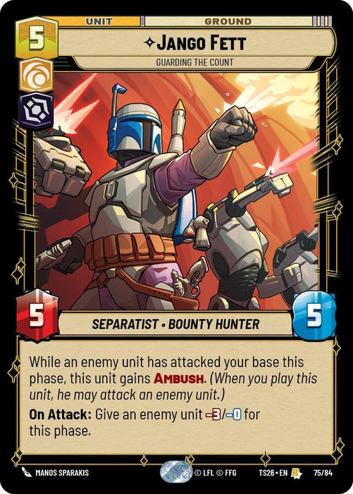 Image for Jango Fett - Guarding the Count (75/84) [Twin Suns] - Star Wars: Unlimited