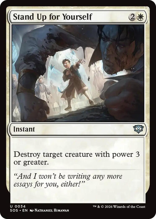 Image for Stand Up for Yourself (34) [Secrets of Strixhaven] - Magic: The Gathering